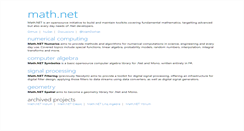 Desktop Screenshot of mathdotnet.com