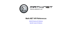 Desktop Screenshot of api.mathdotnet.com