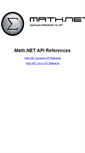 Mobile Screenshot of api.mathdotnet.com